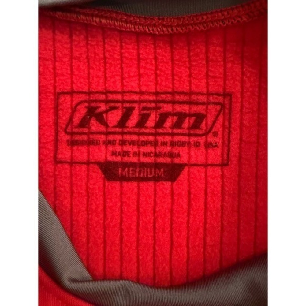 Klim Aggressor 3.0 Long Sleeve Base Layer Red Gray Medium Motorcycle Motocross - Picture 3 of 4